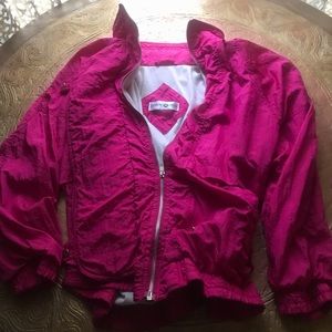 🔮 80’s Vintage Windbreaker Puffer (Hot Pink!)